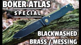 🇩🇪 BÖKER ATLAS quotSPECIALquot  Blackwashed  Brass Messing  Erster Eindruck  SöldnerMesserladen [upl. by Derte949]