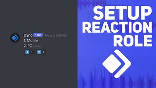 Setup Reaction Roles Bot Dyno Discord [upl. by Nafis]