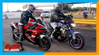 Yamaha RX quotGriseldaquot vs FZ6 vs R6 vs MT09 vs Z1000 ðŸ”¥ Drag Races ðŸ”¥ 12 seg Piques Barranquilla 2019 [upl. by Teufert]