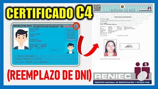 Cómo tramitar el Certificado C4 RENIEC 2023 por Internet Certificado de DNI [upl. by Refinaj]