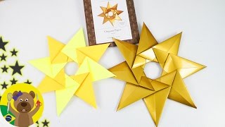 Estrelas de Natal  Estrelas decorativas de papel  Dobradura [upl. by Ardien343]