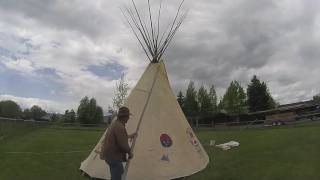 How to set up a canvas tipi and liner [upl. by Ahsemat]