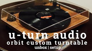 UTurn Audio Orbit custom turntable  unboxing and setup [upl. by Nassi935]