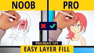 How to fill layers quickly in Procreate  Procreate Tips [upl. by Nahc]