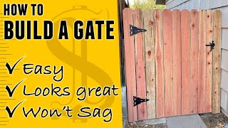 How to Build a Wood Fence Gate Step By Step [upl. by Alliuqa]