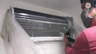 How to cleanampwashAircon MITSUBISHI HEAVY INDUSTRIES [upl. by Etteluap]