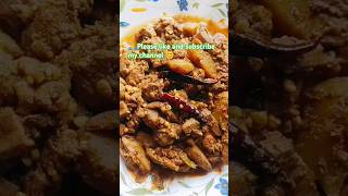 instrumental 😋❤️বিচে কলা আলু বেগুন চিংড়ি মাছের recipe [upl. by Hawthorn201]