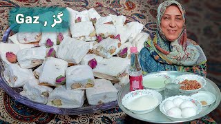 Gaz Persian Nougat Recipe  traditional Persian Nougat [upl. by Hallee]