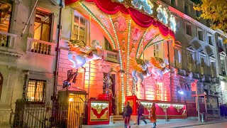 London Christmas 2022 ✨ Winter Night Walk Covent Garden to Mayfair ✨ 4K HDR 60FPS [upl. by Emmet]