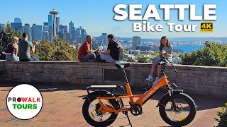 Bike Tour of Seattle  45 Miles 4K 60fps with Captions  Prowalk Tours [upl. by Safier]