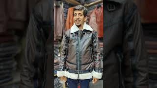 The BEST Shearling Leather Jacket  Genuine Bomber Fur Leather Jacket  Pure Leather Jackets Lahore [upl. by Anaile]