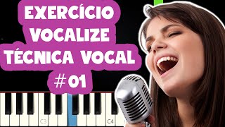 Exercício De Vocalize Para Voz 01 Modo Maior  Técnica Vocal  Aquecimento Vocal [upl. by Dyun]