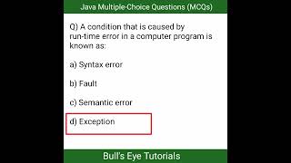 Java mcq questions and answers  Java Programming MCQ  Java Interview Questions  shorts [upl. by Anileva]