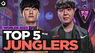 TOP 5 JUNGLERS  Worlds 2023 [upl. by Blount]