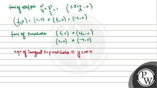 Suppose that the foci of the ellipsex29y251 aref10 and f20 wheref1 0 and f2 0 LetP1 [upl. by Woothen]