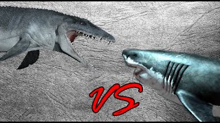 Mosasaurus vs Megalodon  SPORE [upl. by Otsirc]