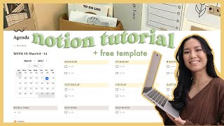 how to use notion 💻💡 notion setup tutorial  free template [upl. by Dahij]