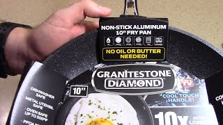 Granitestone Diamond pan does it stick does it scratch [upl. by Layod]