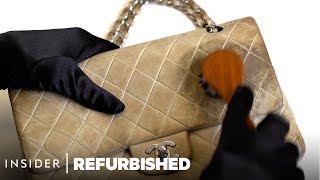 How A Soiled White Chanel Bag Is Professionally Restored  Refurbished  Insider [upl. by Trinette]