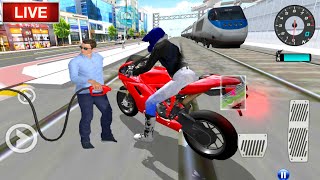 LIVE🛑✅3D Driving Class Simulator  Bullet Train Vs Motorbike  Bike Driving Game  Android Gameplay [upl. by Nnylodnewg]