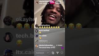 Donterio hundun adds people to his live on Instagram and bbqs them [upl. by Bronson]