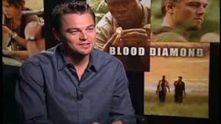 Blood Diamond Leonardo DiCaprio interview [upl. by Neztnaj]