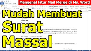 Tips Cara Menggunakan Mail Merge di Microsoft Word [upl. by Allista25]