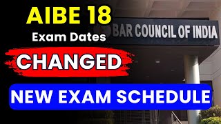 AIBE 18 NEW EXAM DATES Released  Bar Council of India  Smart amp Legal Guidance [upl. by Carolynn]