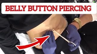 BELLY BUTTON PIERCING NAVEL PIERCING  Piercing ombelico video TUTORIAL [upl. by Pier]