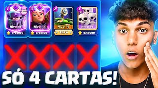 SÓ POSSO JOGAR COM 4 CARTAS NO MEU DECK CLASH ROYALE 🤯 [upl. by Aihtyc]