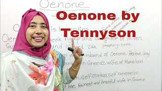 Oenone By Alfred Tennyson  Oenone by Tennyson Bengali Lecture [upl. by Heigho184]