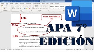 Normas APA 7ma edición en Word BIEN EXPLICADO [upl. by Trebloc]