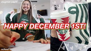 DECEMBER 1ST VLOG  Vlogmas Day 1 [upl. by Cnut]