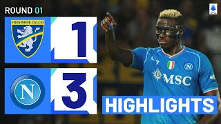 FrosinoneNapoli 13  Osimhen Double on Opening Day Goals amp Highlights  Serie A 202324 [upl. by Flemings]