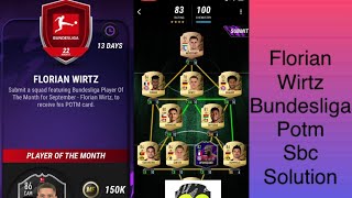 Bundesliga Potm Florian Wirtz Sbc MADFUT 22 Sbc Solution [upl. by Ssac363]