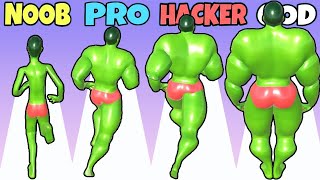 Muscle Race 3D New Skins  NOOB vs PRO vs HACKER vs GOD Part2 [upl. by Adnesor]