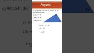 Ángulos  Matemáticas  COMIPEMS [upl. by Nahsed]