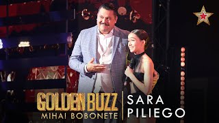 Românii au Talent 2023 Sara Piliego Golden Buzzul lui Mihai Bobonete [upl. by Golliner]