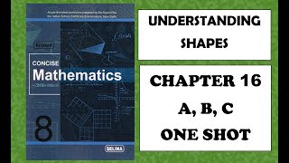 ICSE Class 8  Understanding Shapes  Chapter 16  Selina  Concise Mathematics [upl. by Nibbor]