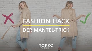 Fashion Hack Der MantelTrick  Schnell und einfach im Herbst Winter nachmachen [upl. by Garrity273]