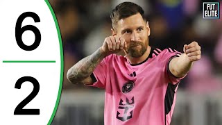 Lionel Messi HATTRICK  Inter Miami vs New England 62 Extended Highlights amp Goals 2024 [upl. by Katlaps]