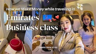 Emirates Cabin Crew spills Secrets on Paid Business Class travel amp Deadheading adventures ✈️💄👠 [upl. by Marlon127]