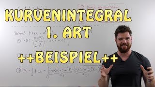 Kurvenintegral 1 Art skalar  BEISPIEL Masse eines Drahtes entlang einer Helix [upl. by Enelram]