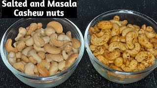 Salted Cashews Recipe  How To Make Salted And Masala Cashews  Roasted Masala Kaju Recipe [upl. by Einnim465]