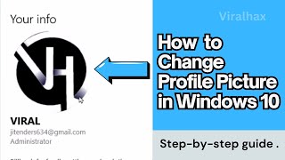 How to Change Profile Picture in Windows 10  Change Display Picture Windows 10 [upl. by Estel423]