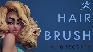 How to make a HAIR BRUSH in Zbrush  60 Second Tutorial [upl. by Filemon]