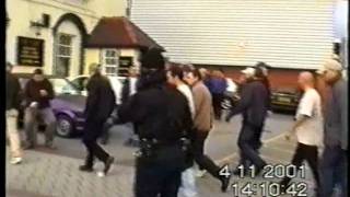 Football Hooligans  Wrexham town Vs Cardiff city 2001 [upl. by Dyolf]