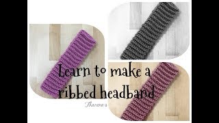 Crochet Ribbed Headband [upl. by Cutlerr62]