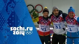 Biathlon  Mens 20km Individual  Fourcade Wins Gold  Sochi 2014 Winter Olympics [upl. by Yrdua]