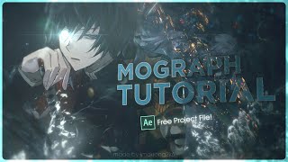 Mograph Style Basic Scene Tutorial  After Effects AMV Tutorial Free Project File [upl. by Adolf]